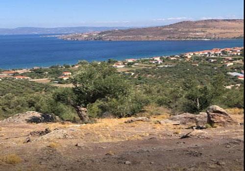 Ground in Molyvos of LESVOS with boats sea view for sale